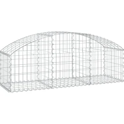 Kaareva kivikori 100x30x60/80 cm galvanoitu rauta