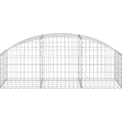 Kaareva kivikori 100x30x60/80 cm galvanoitu rauta