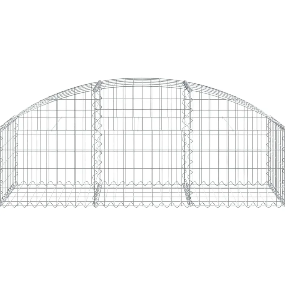 Kaareva kivikori 100x30x60/80 cm galvanoitu rauta