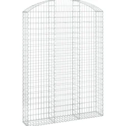 Kaareva kivikori 100x30x60/80 cm galvanoitu rauta