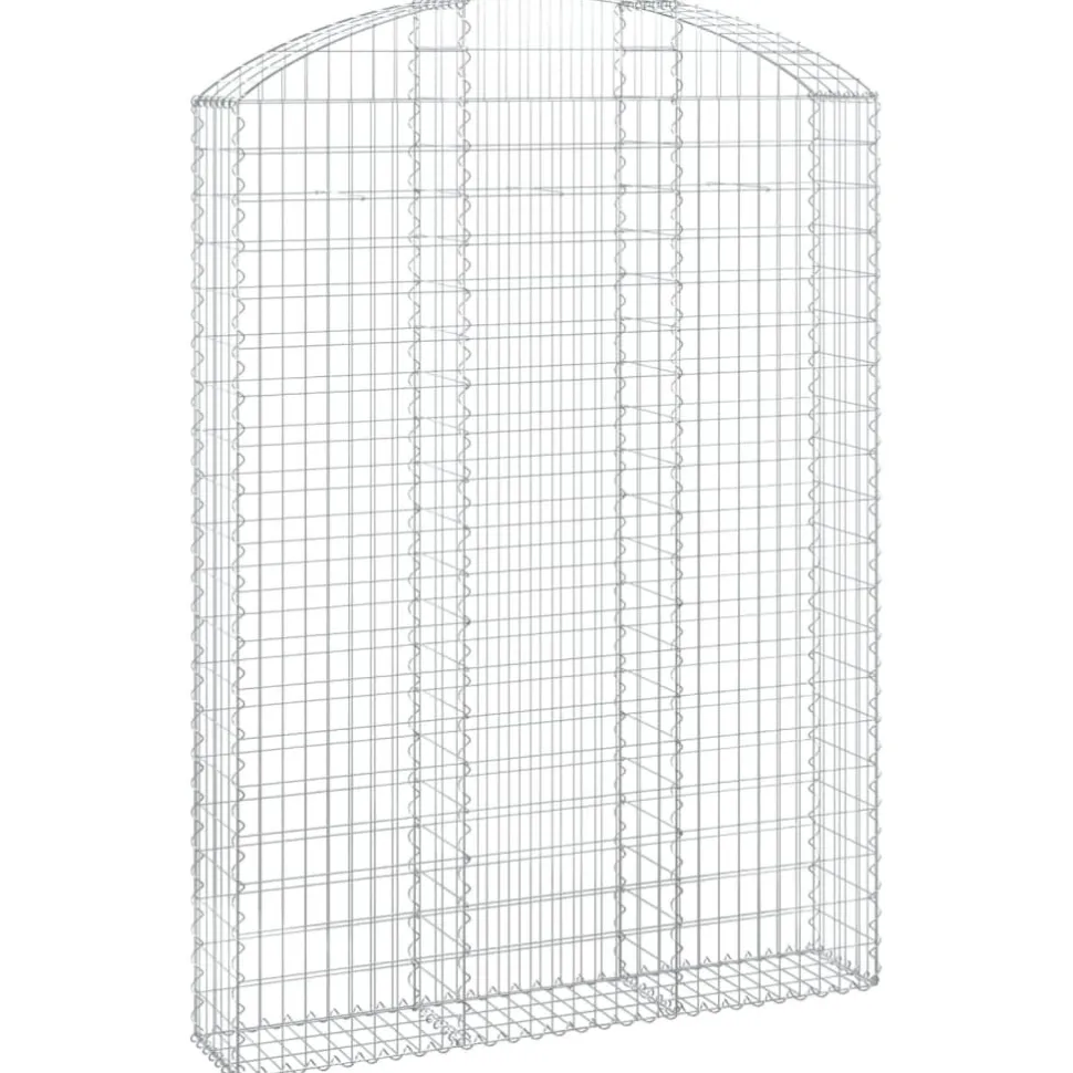 Kaareva kivikori 100x30x60/80 cm galvanoitu rauta