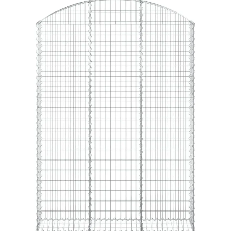 Kaareva kivikori 100x30x60/80 cm galvanoitu rauta