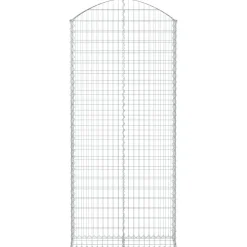 Kaareva kivikori 100x30x60/80 cm galvanoitu rauta