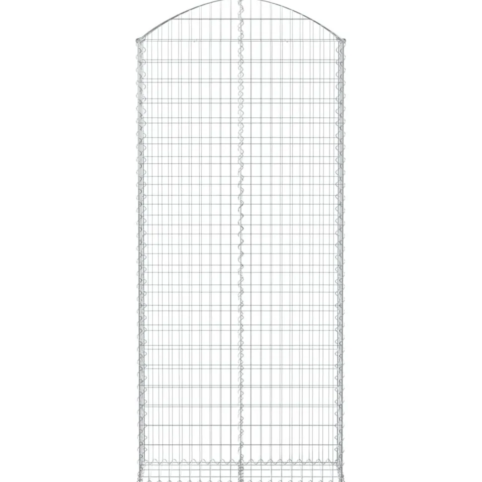 Kaareva kivikori 100x30x60/80 cm galvanoitu rauta
