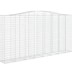 Kaarevat kivikorit 2 kpl 400x50x200/220 cm galvanoitu rauta (46021)