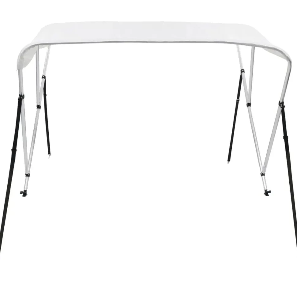 3-kaarinen bimini-kate, valkoinen, 183x140x137 cm