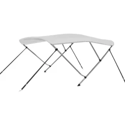3-kaarinen bimini-kate, valkoinen, 183x180x137 cm