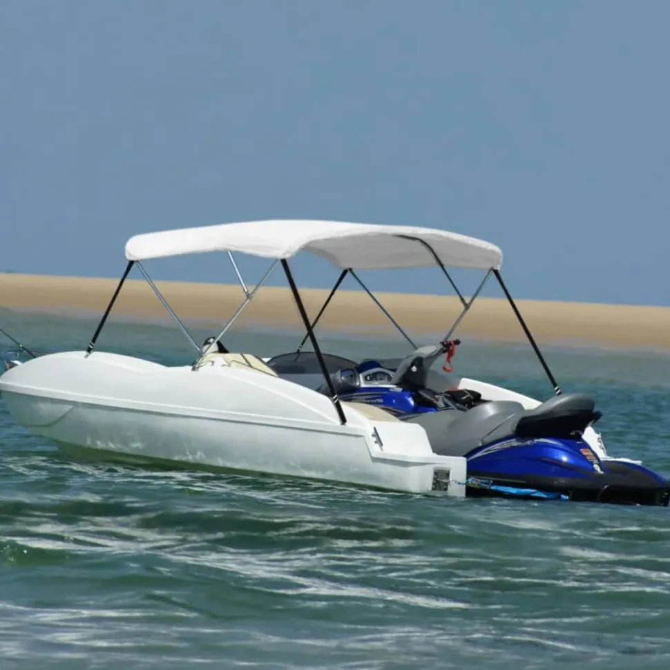 3-kaarinen bimini-kate, valkoinen, 183x180x137 cm