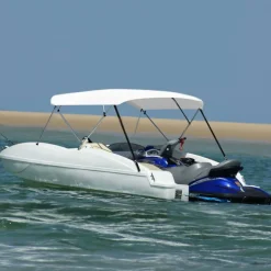 4-kaarinen bimini-kate, valkoinen 243x(230-244)x137 cm