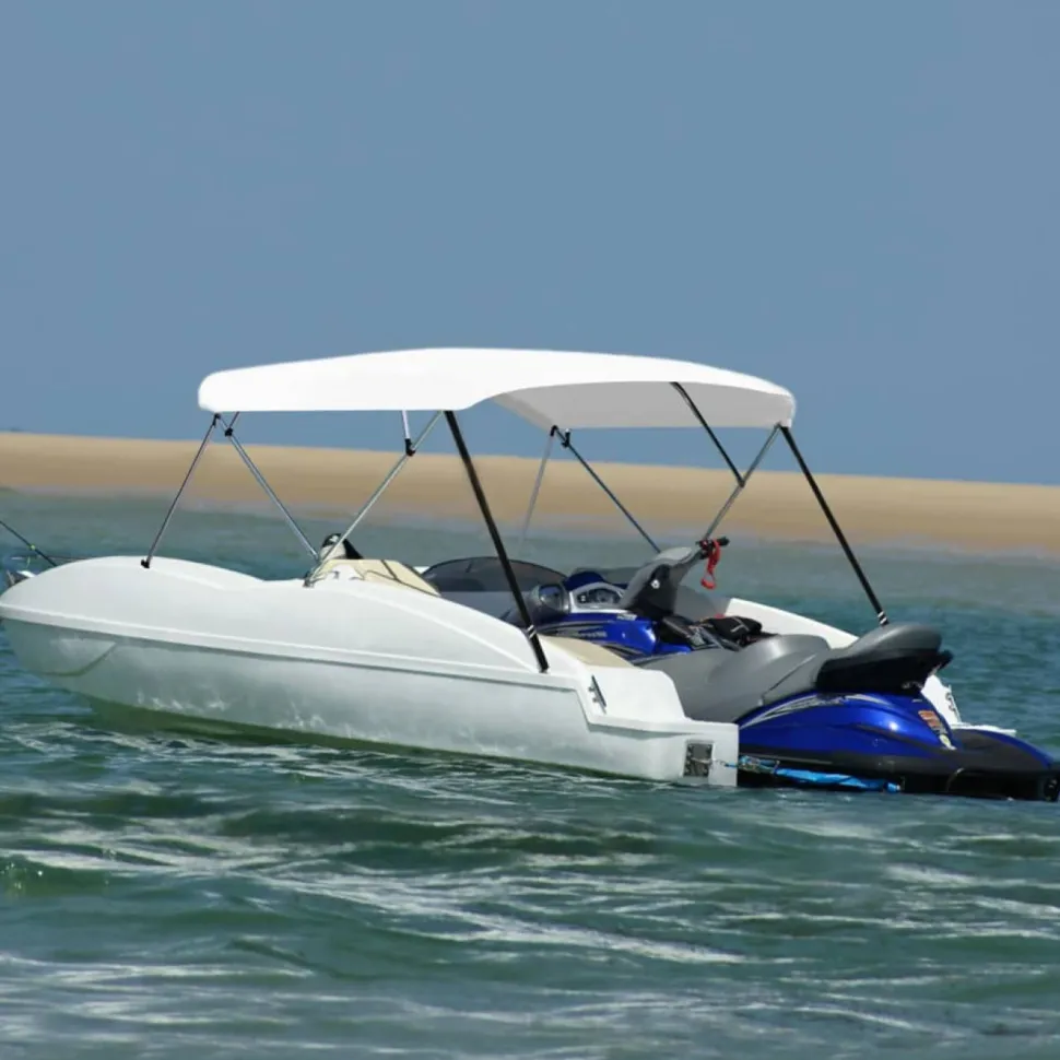 4-kaarinen bimini-kate, valkoinen 243x(230-244)x137 cm