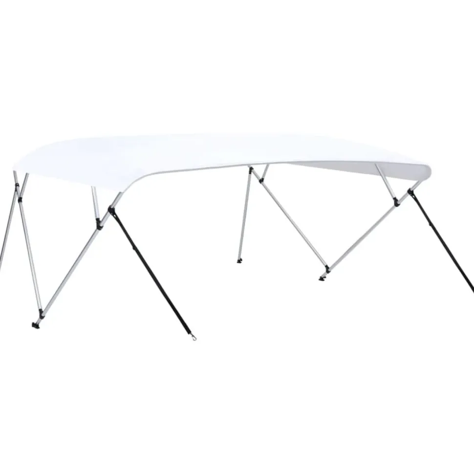 4-kaarinen bimini-kate, valkoinen 243x(230-244)x137 cm