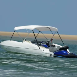 3-kaarinen bimini-kate, valkoinen, 183x160x137 cm