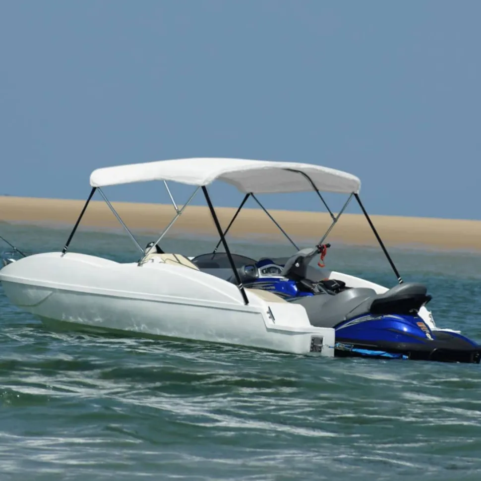 3-kaarinen bimini-kate, valkoinen, 183x160x137 cm