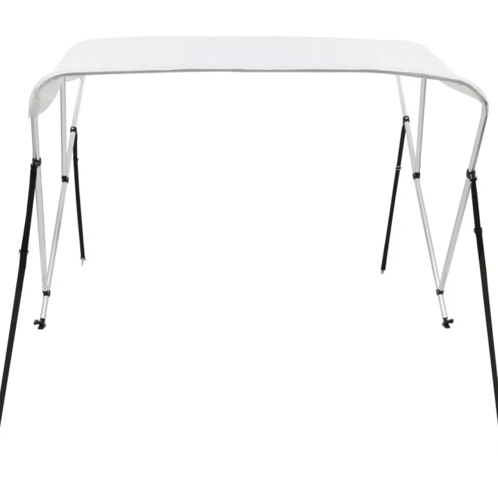 3-kaarinen bimini-kate, valkoinen, 183x196x137 cm