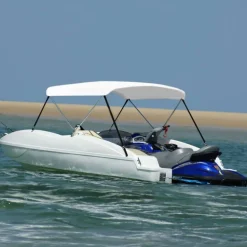 2-kaarinen bimini-kate, valkoinen 180x130x110 cm