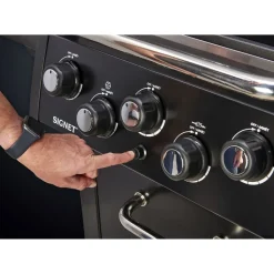 Kaasugrilli Broil King Signet 390 Shadow, 3 poltinta, sivukeitin, varraspaahdin