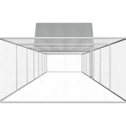 Kanahäkki, 14x2x2m, galvanoitu teräs