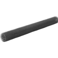 Kanaverkko 12x12mm galvanoitu teräs 25x1.5m harmaa