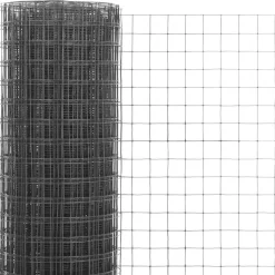 Kanaverkko 12x12mm galvanoitu teräs 25x1.5m harmaa