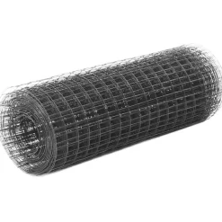Kanaverkko 12x12mm galvanoitu teräs 25x0.5m harmaa