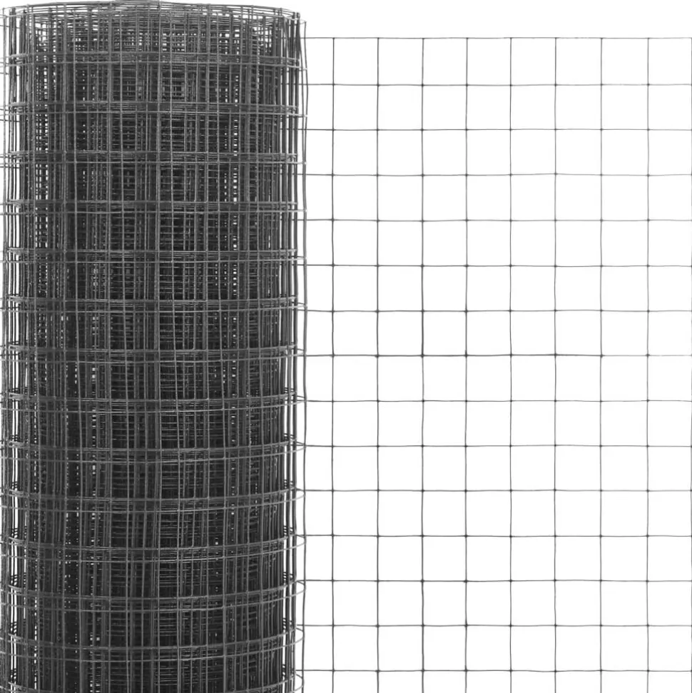 Kanaverkko 12x12mm galvanoitu teräs 25x0.5m harmaa