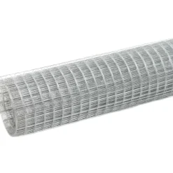 Kanaverkko 12x12mm galvanoitu teräs 25x1.5m hopea
