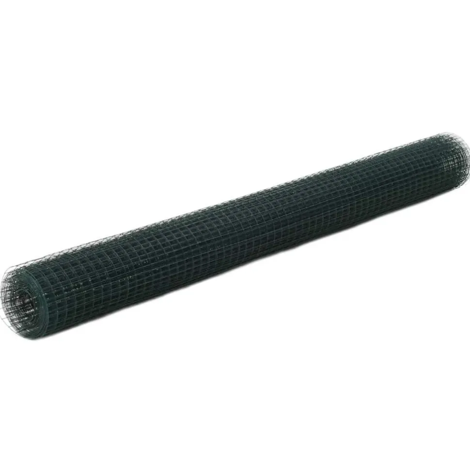 Kanaverkko 12x12mm galvanoitu teräs 10x1.5m vihreä