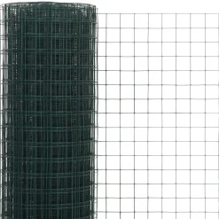 Kanaverkko 12x12mm galvanoitu teräs 10x1.5m vihreä