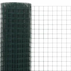 Kanaverkko 12x12mm galvanoitu teräs 25x0.5m vihreä