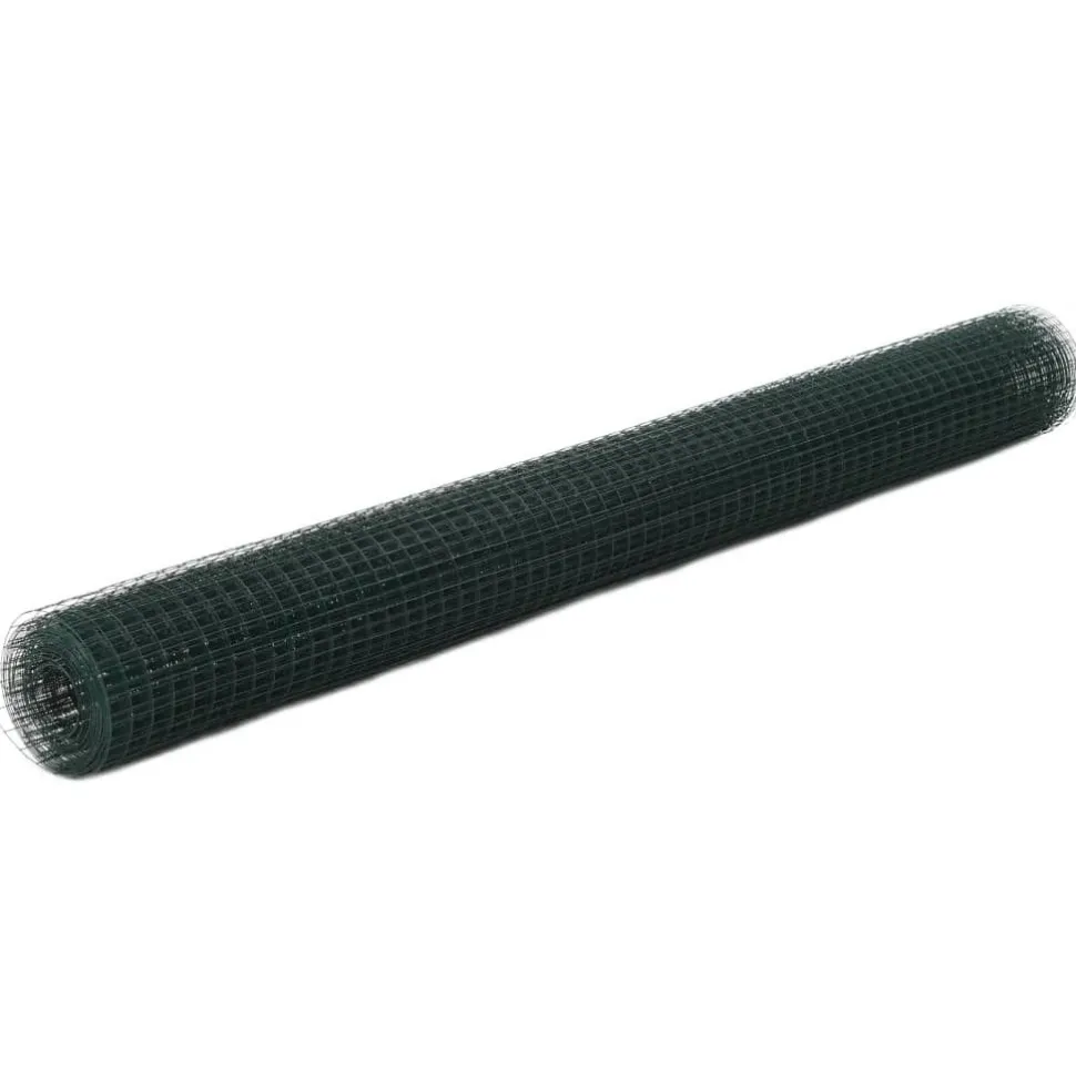 Kanaverkko 12x12mm galvanoitu teräs 25x1.5m vihreä