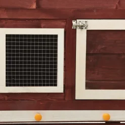 Kaninkoppi mokka ja valkoinen 140x63x120 cm täysi mänty