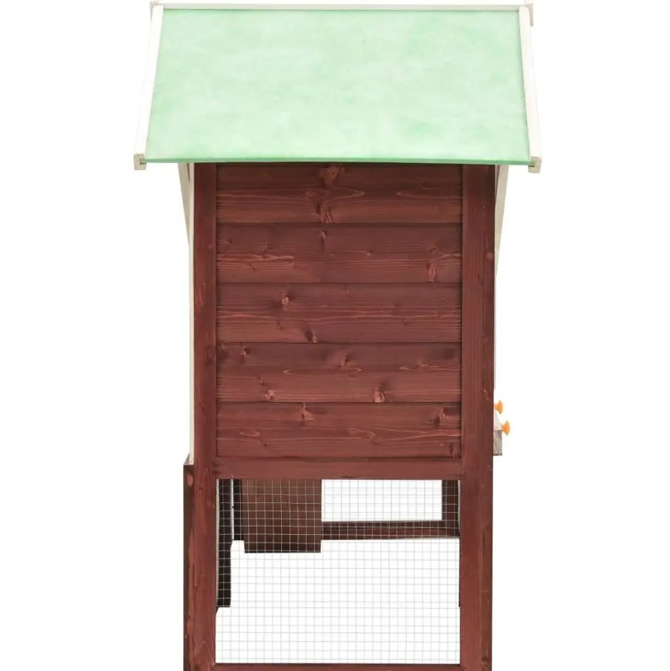 Kaninkoppi mokka ja valkoinen 140x63x120 cm täysi mänty