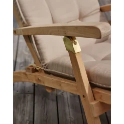 Kansituoli Brafab Jackson, säädettävä selkänoja, kokoontaittuva, tiikki