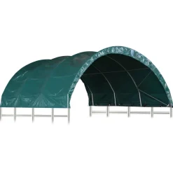 Karjateltta PVC 3,7x3,7 m vihreä