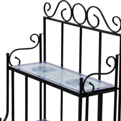 Kasvihylly mosaiikkikuvio sininen ja valkoinen