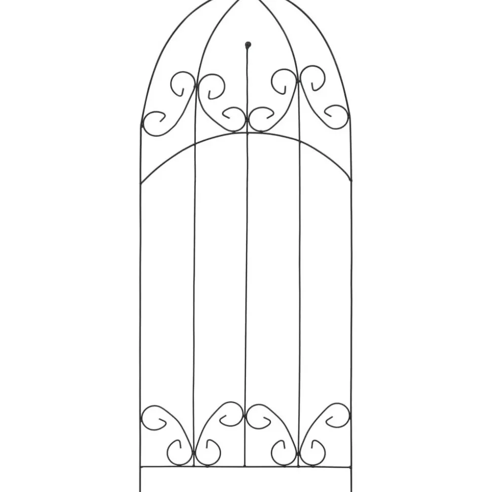 Kasvitelineet 3 kpl musta 40x100 cm rauta
