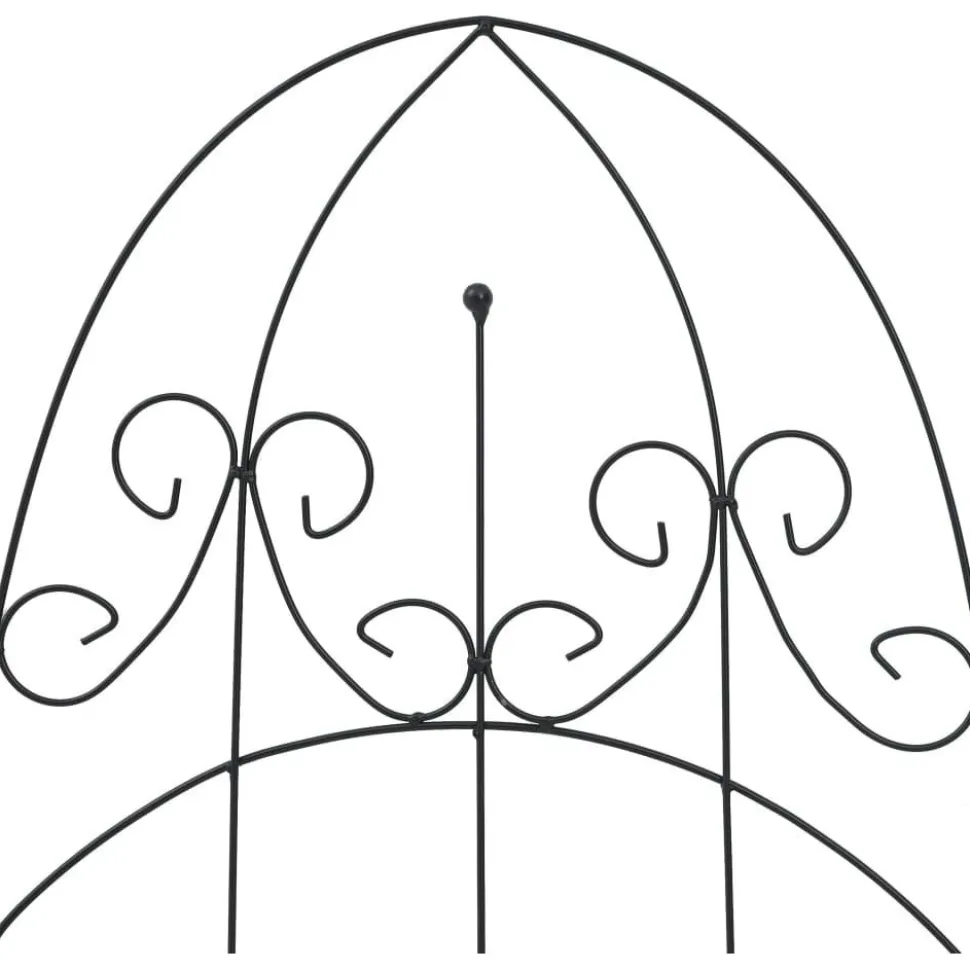 Kasvitelineet 3 kpl musta 40x100 cm rauta