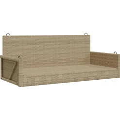 Keinupenkki musta polyrottinki 119x56x48 cm (65625)