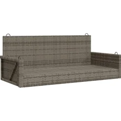 Keinupenkki musta polyrottinki 119x56x48 cm (65625)
