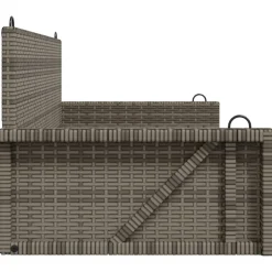 Keinupenkki musta polyrottinki 119x56x48 cm (65625)