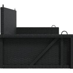 Keinupenkki musta polyrottinki 119x56x48 cm (65625)