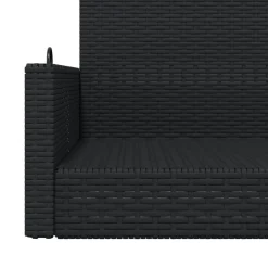 Keinupenkki musta polyrottinki 119x56x48 cm (65625)