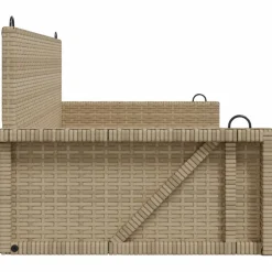 Keinupenkki musta polyrottinki 119x56x48 cm (65625)