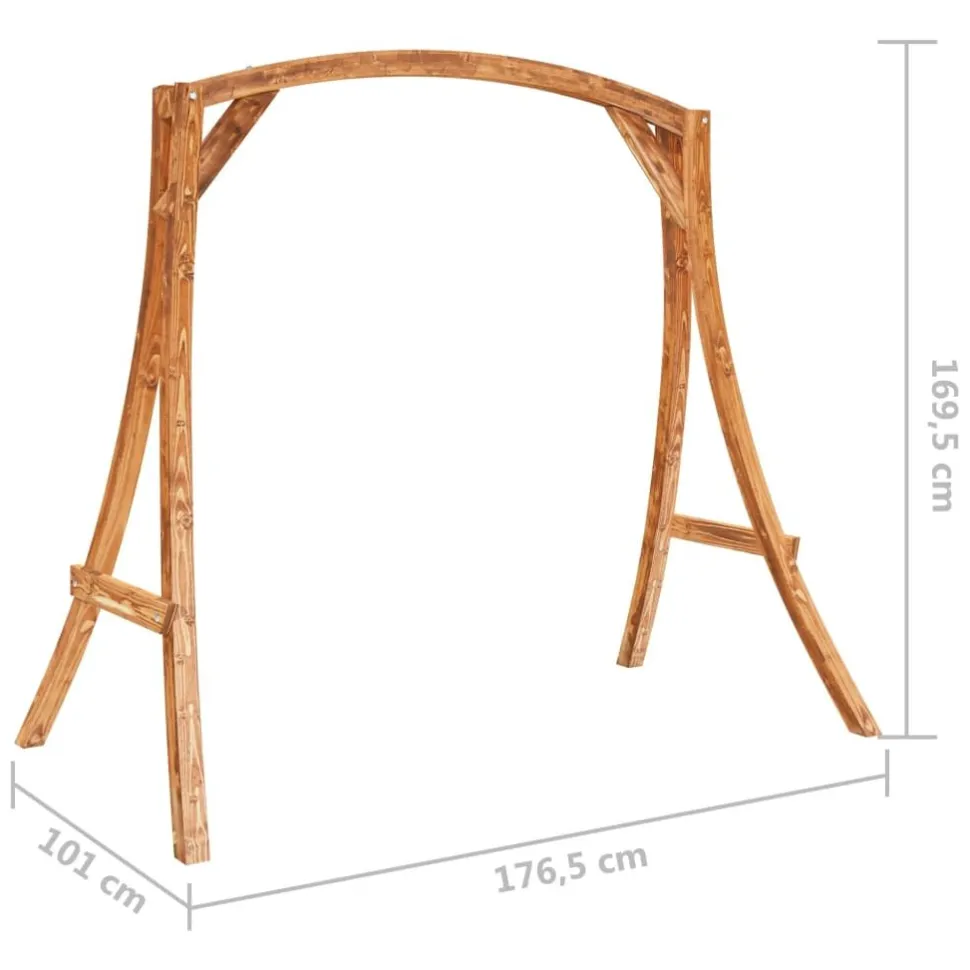 Keinuteline tiikkiviimeistelty täysi taivutettu puu (13934)