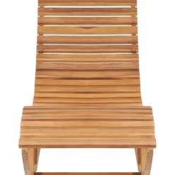 Keinuva aurinkotuoli 60x180x73 cm tiikki