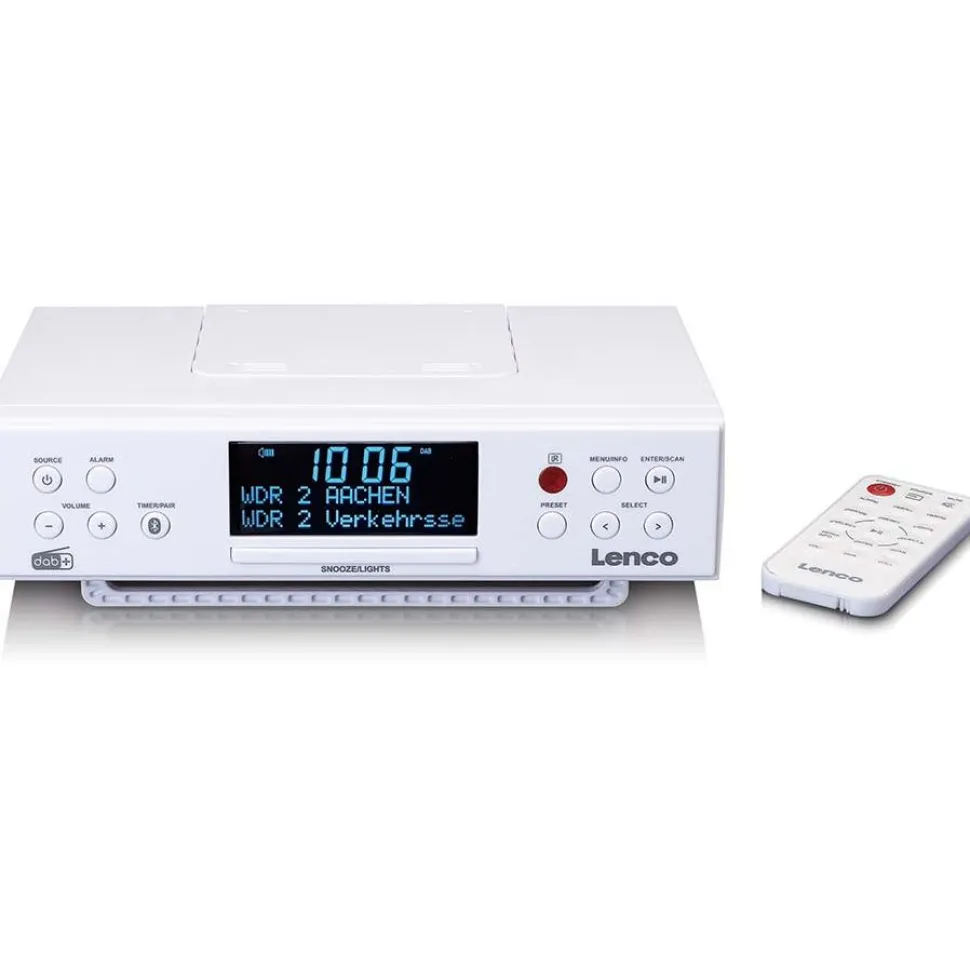 Keittiöradio Lenco, DAB+/FM, bluetooth, led-valaistuksella