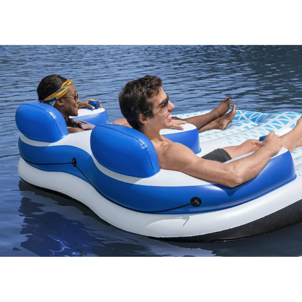 Kelluntalautta Bestway Hydro-Force Indigo Wave Double Lounge, 183x176cm