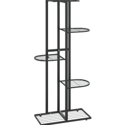 4-kerroksinen kukkateline 43x22x76 cm valkoinen metalli