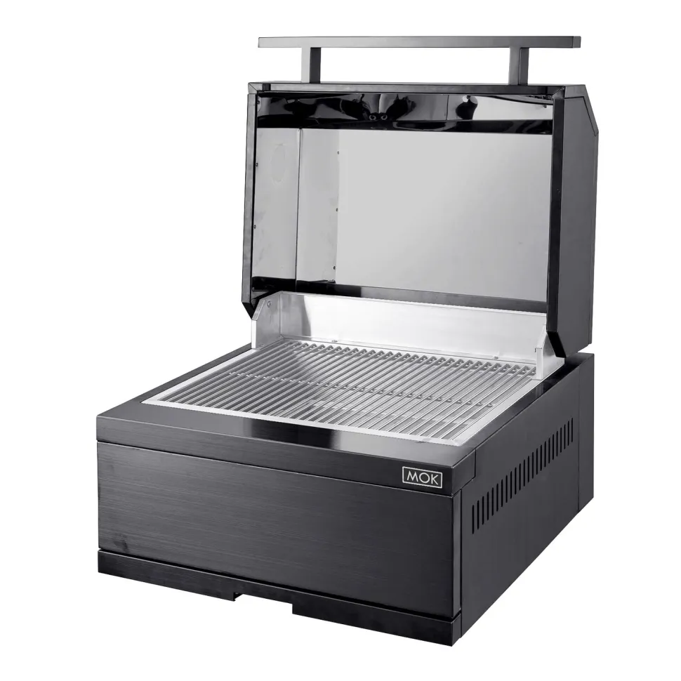 Kesäkeittiön hiiligrillimoduuli Myoutdoorkitchen integroitava musta