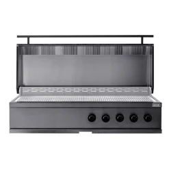 Kesäkeittiön integroitava kaasugrilli Myoutdoorkitchen Nordic Line Stainless, 5 poltinta, musta